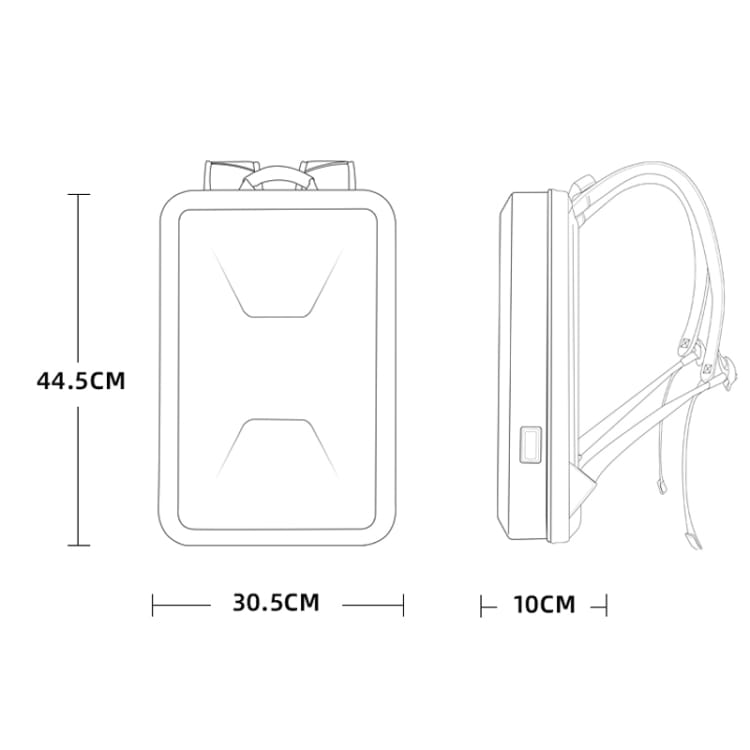 BANGE BG-2839 Anti-Theft Hard Shell TSA Lock Laptop Backpack 
