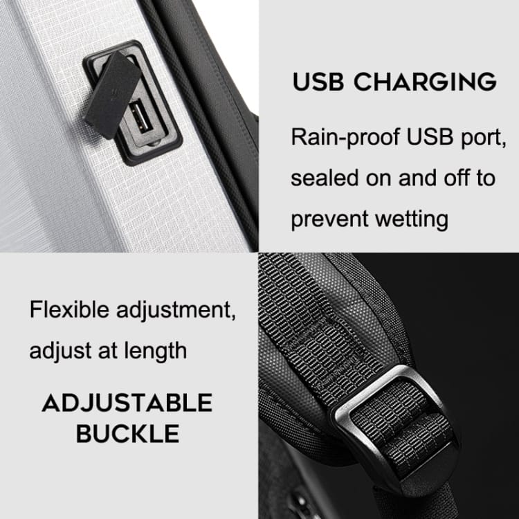 BANGE BG-2839 Anti-Theft Hard Shell TSA Lock Laptop Backpack 