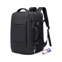 BANGE BG1908D Large Capacity Expandable Multi-Purpose Business & Travel Backpack Laptop Bag for 17.3inch(Black)