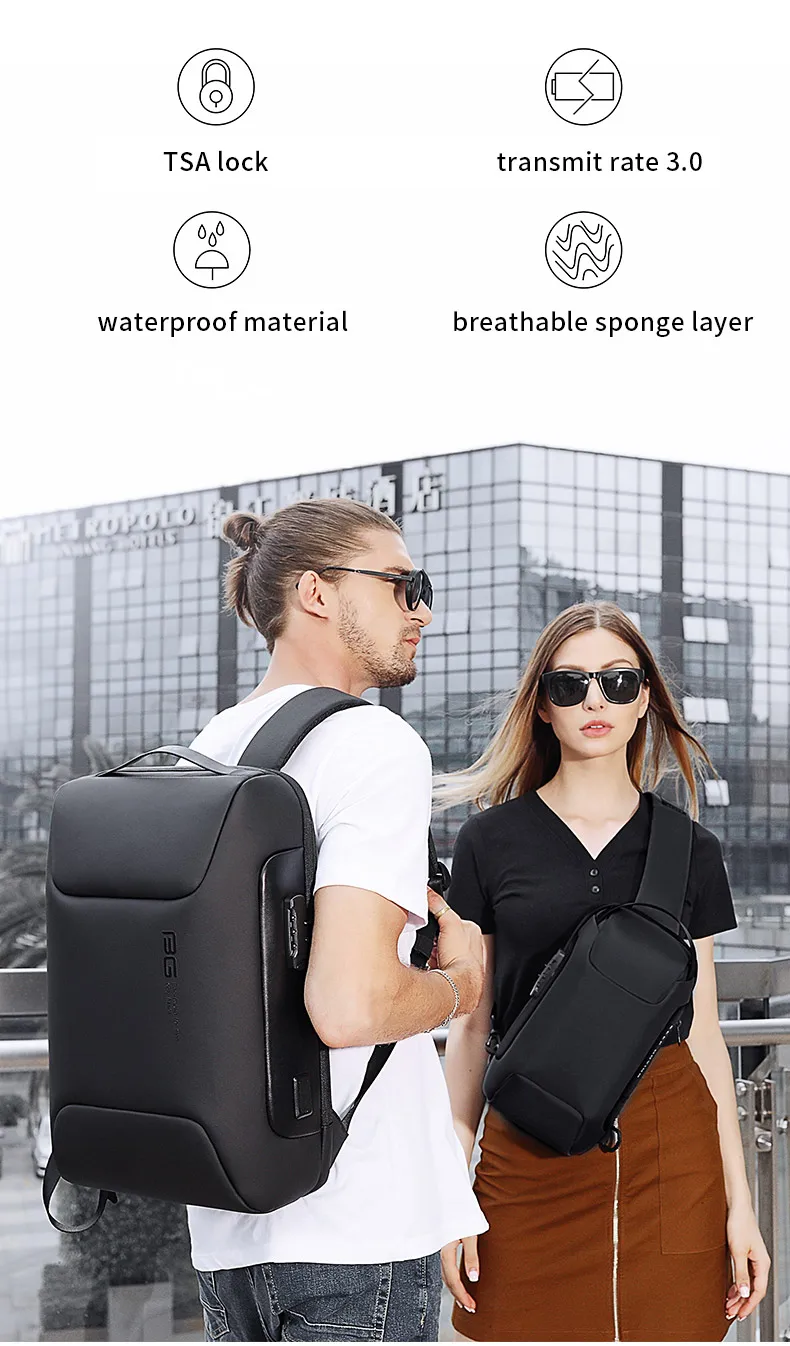 Bange 7216 Anti-theft Waterproof Camo Backpack