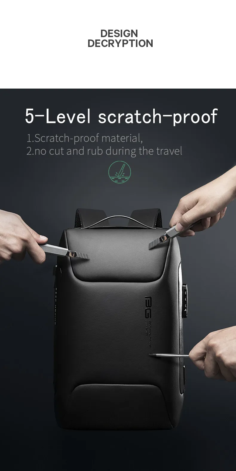 Bange 7216 Anti-theft Waterproof Camo Backpack