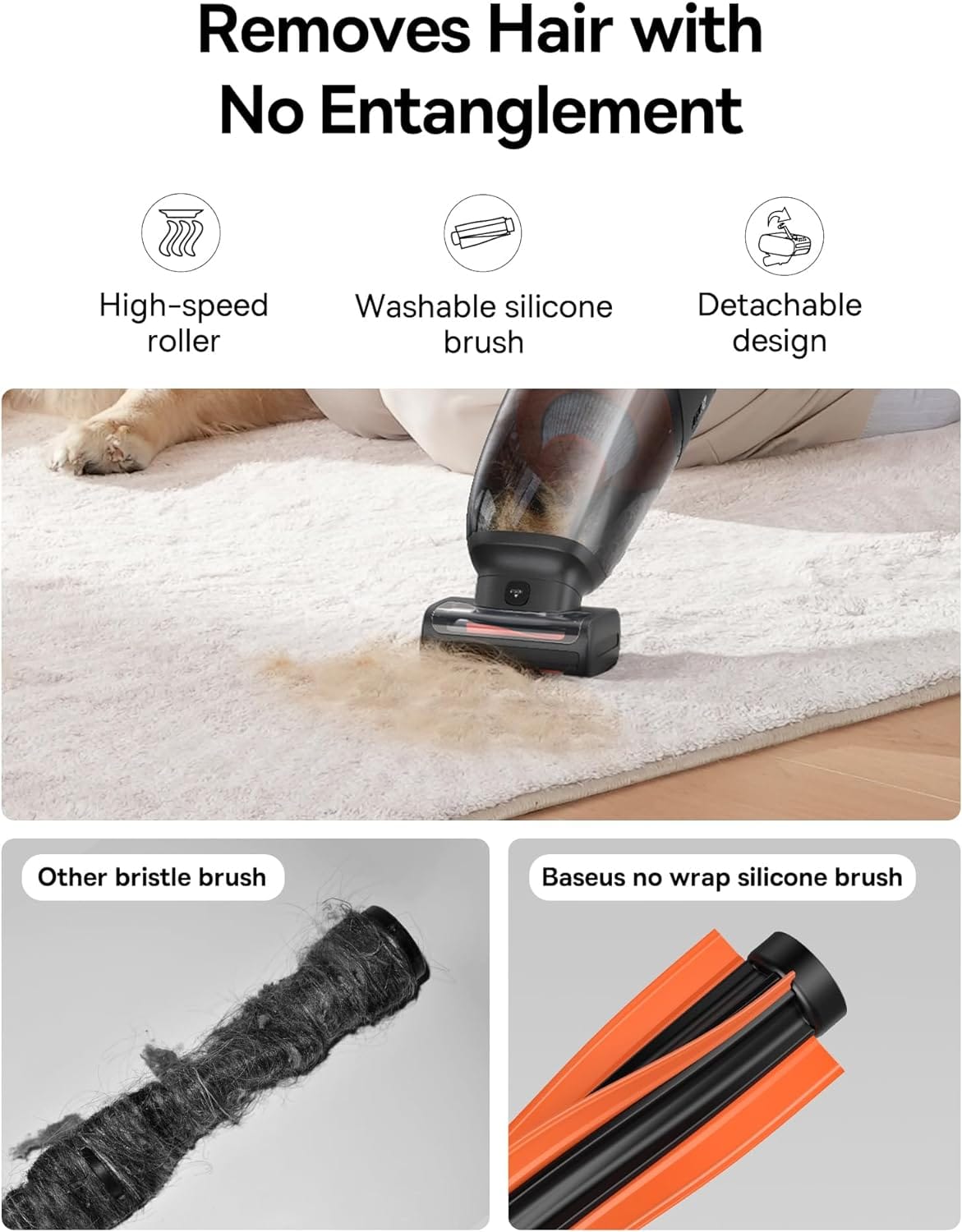 Baseus AP02 Wireless Car Vacuum Cleaner With LED Light