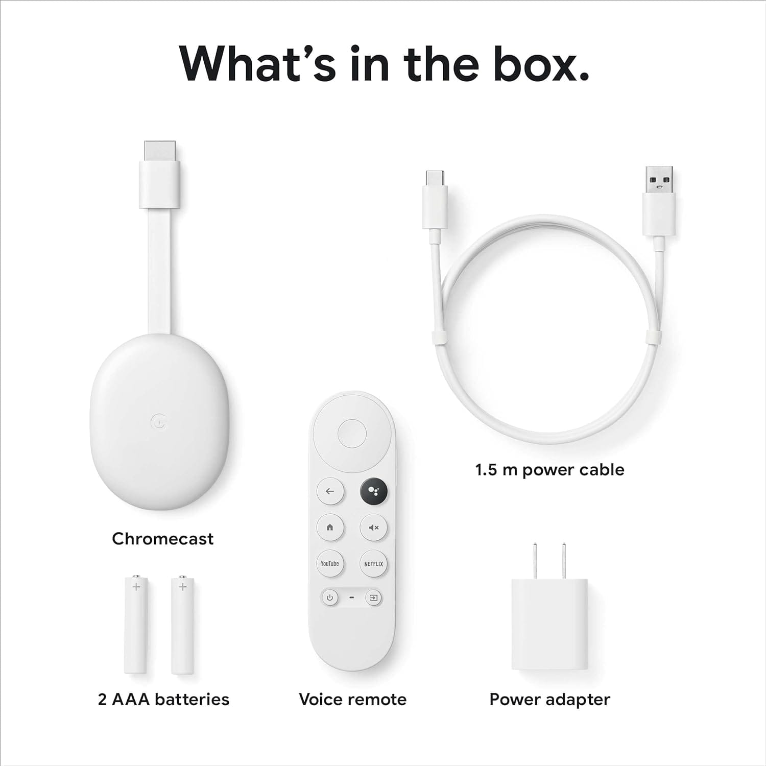 Google Chromecast with Google TV HD (Snow) 