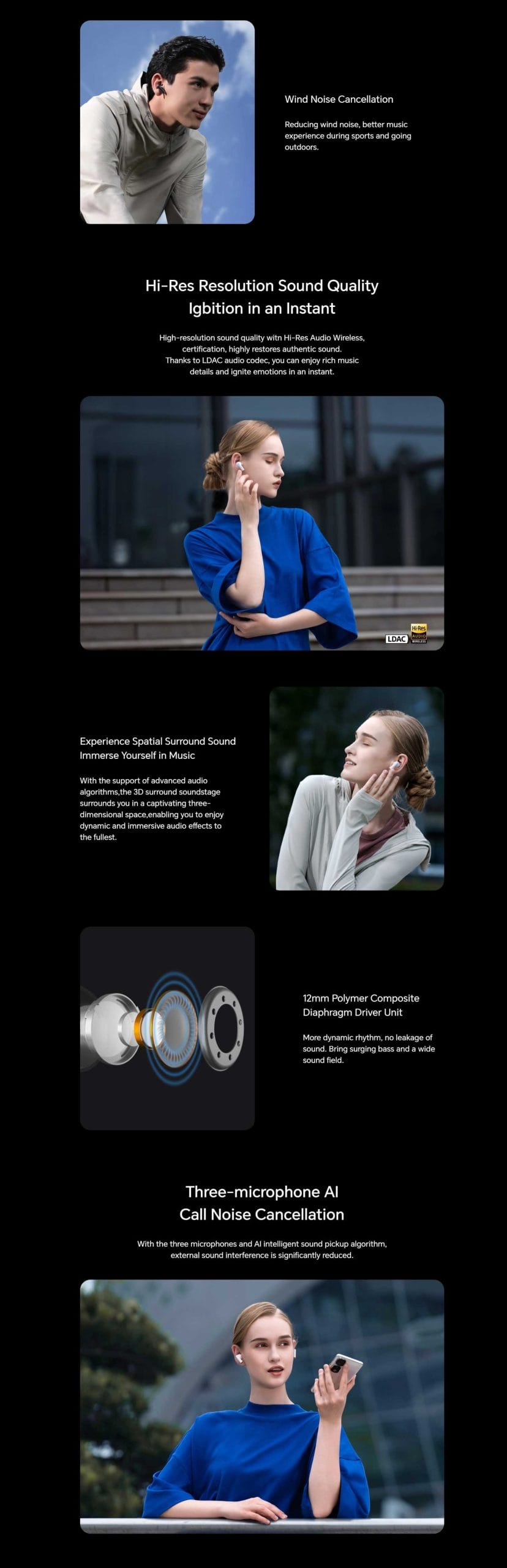 Honor Choice X5 Pro 46dB ANC LDAC HiRes Audio Earbuds