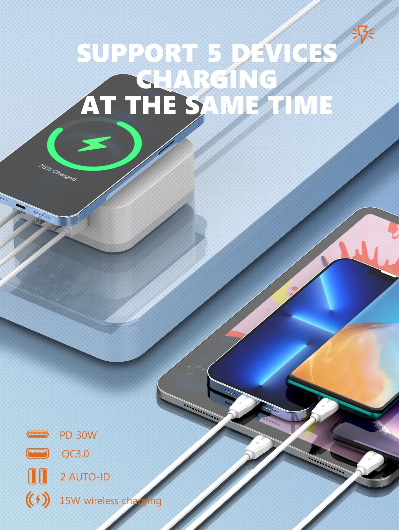 LDNIO AW004 32W Charging Station with 15W Wireless Charger