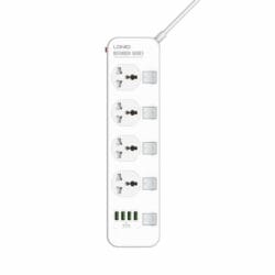 LDNIO SC4408 DEFENDER SERIES 4 Power Socket 4 USB 3.4A 2500W Power Strip