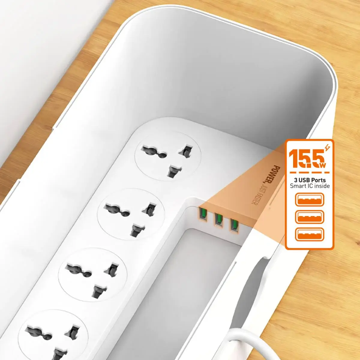 LDNIO SN5311W Smart Outlets Power Socket Storage Box With Wireless