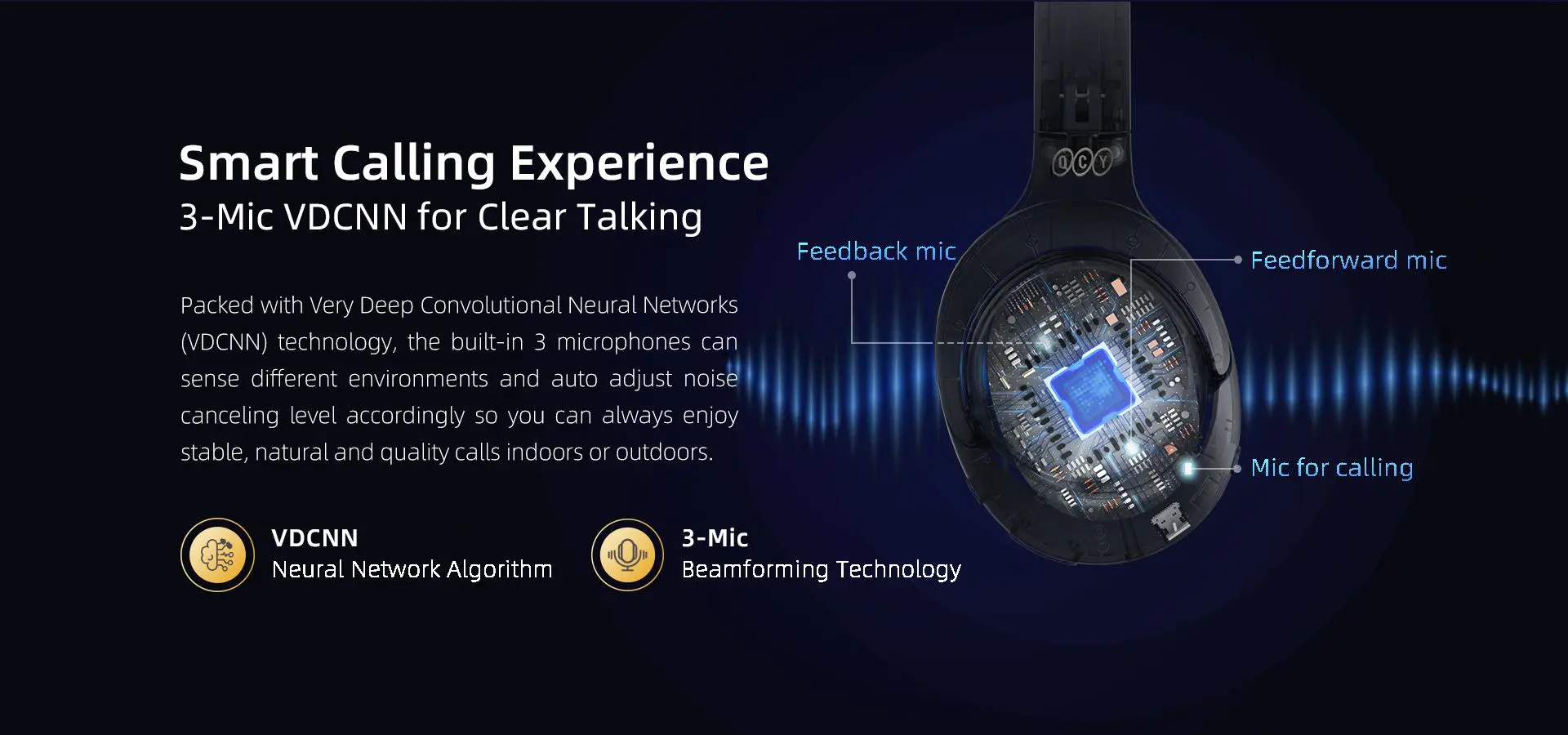 QCY H3 43dB Hybrid ANC Wireless Headphones (1)