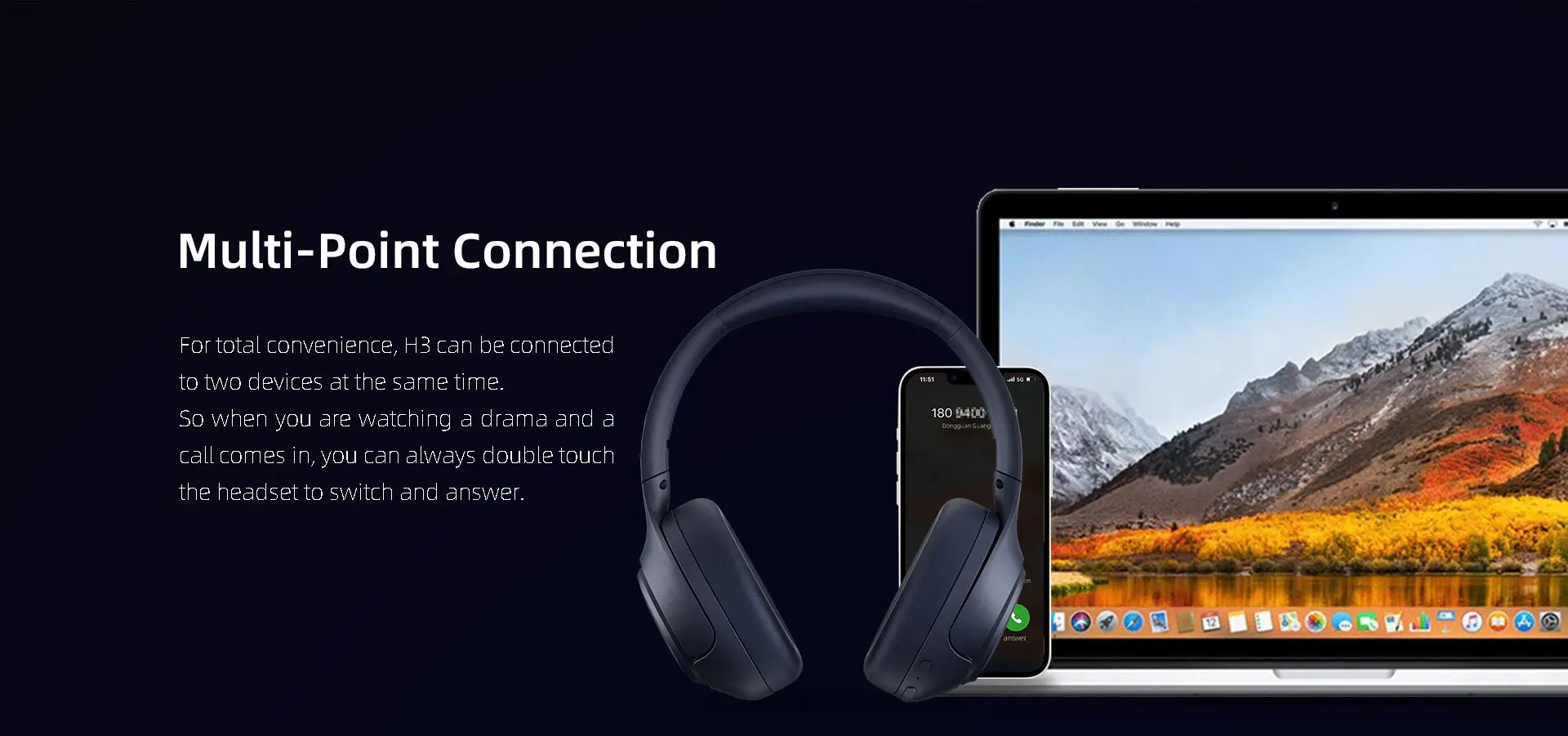 QCY H3 43dB Hybrid ANC Wireless Headphones (1)