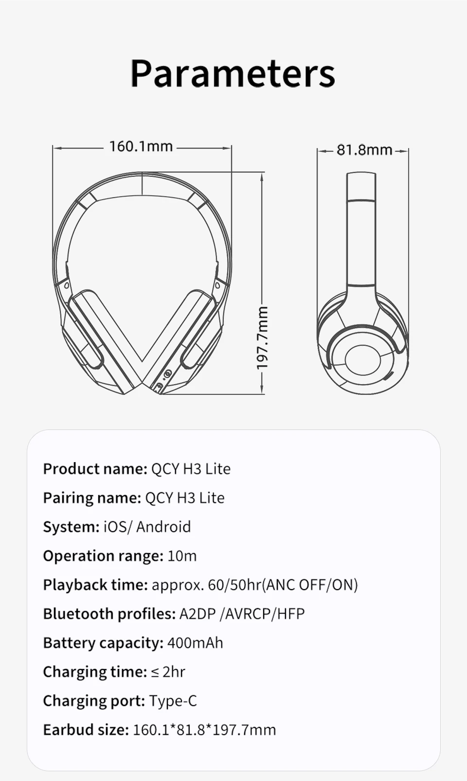 QCY H3 Lite ANC Wireless Headphone (12)