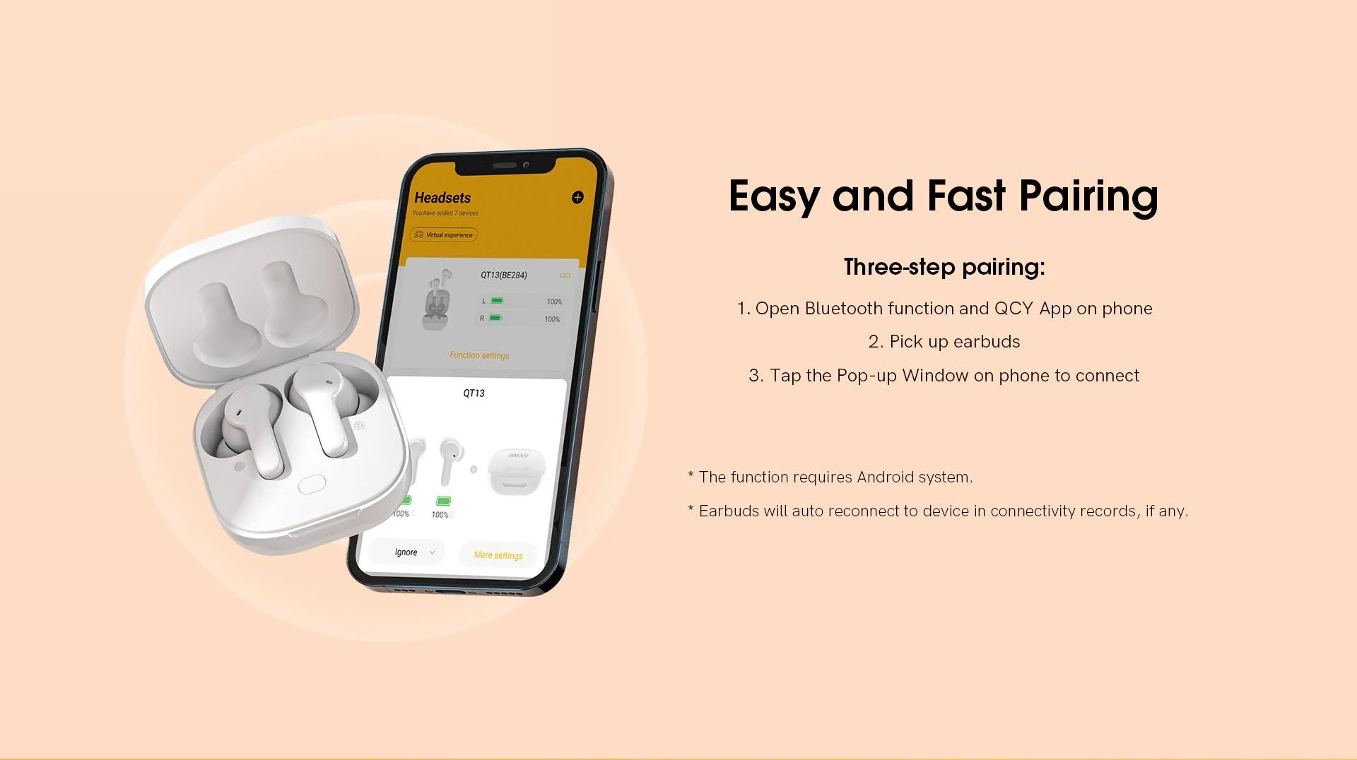 QCY T13 ENC Wireless Earphones