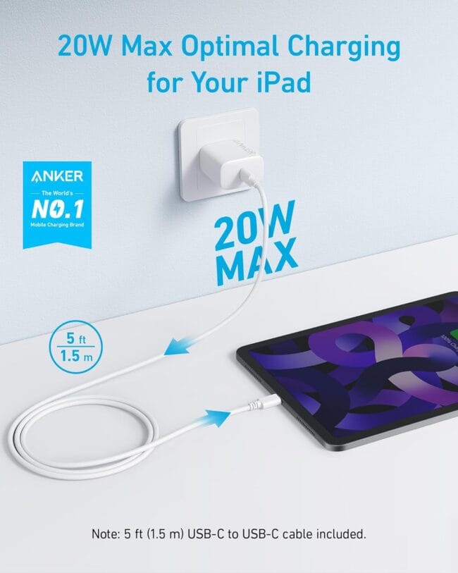 Anker 20W USB C Fast Wall Charger Block for iPhone All Series - GearsWheel