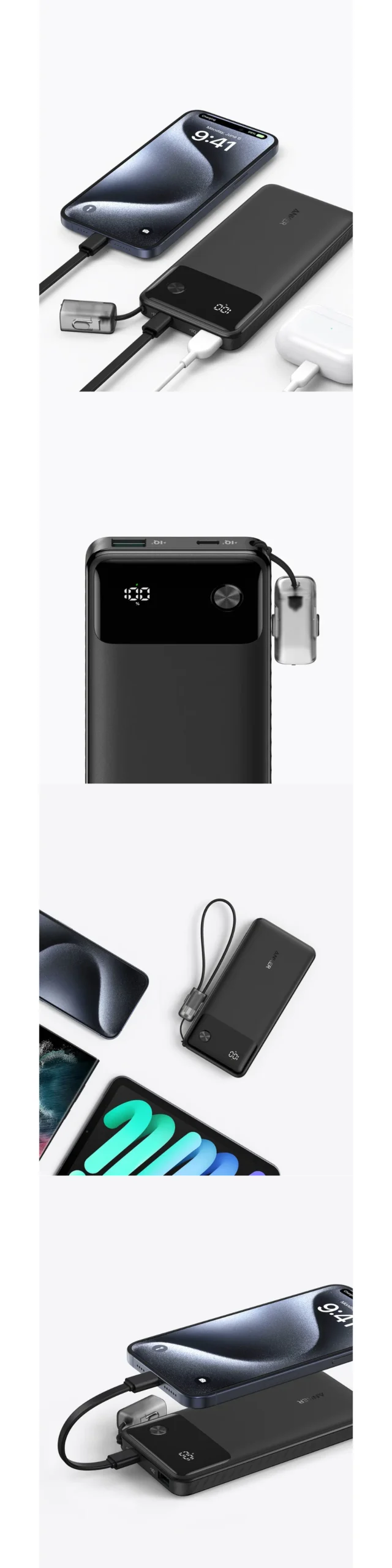 Anker A1388 Powercore Power bank 10000mAh 22.5W Portable Charger with USB C Cable