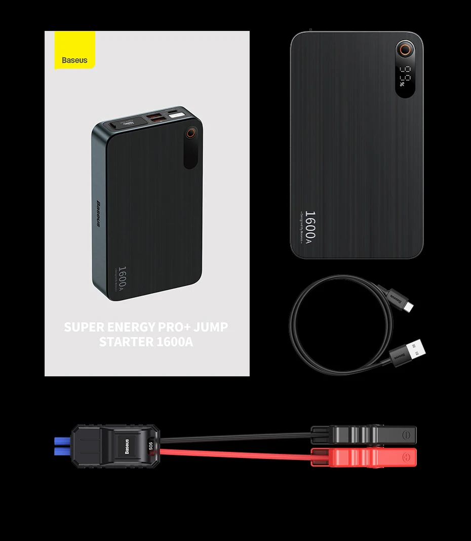 Baseus 16000mAh 1600A Car Jump Starter Power Bank