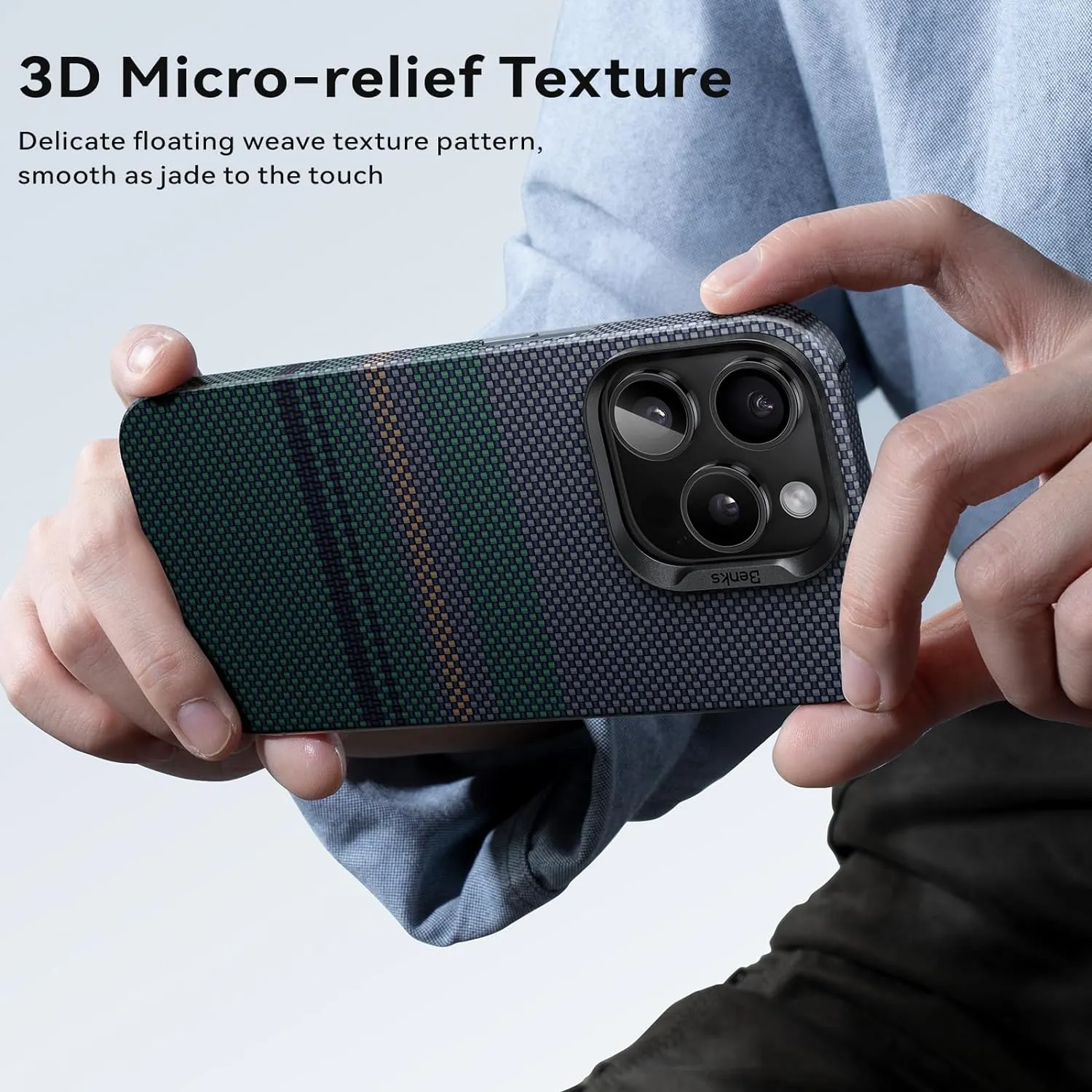 Benks Aurora ArmorAir Case Built with Kevlar® for iPhone 15 Pro 15 Pro Max