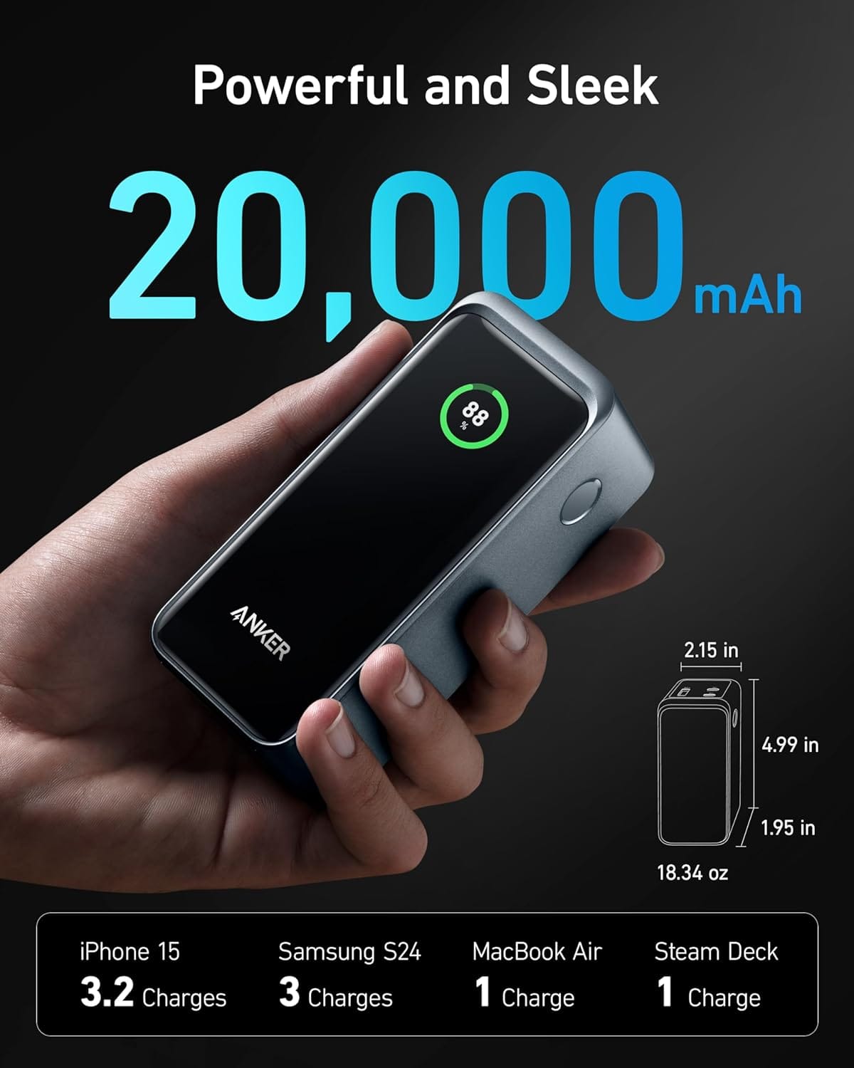 Anker Prime 200W 20000mAh Power Bank (A1336)