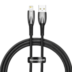 Baseus Glimmer Series Fast Charging Data Cable USB to iP 2.4A 1m Black (CADH000201)