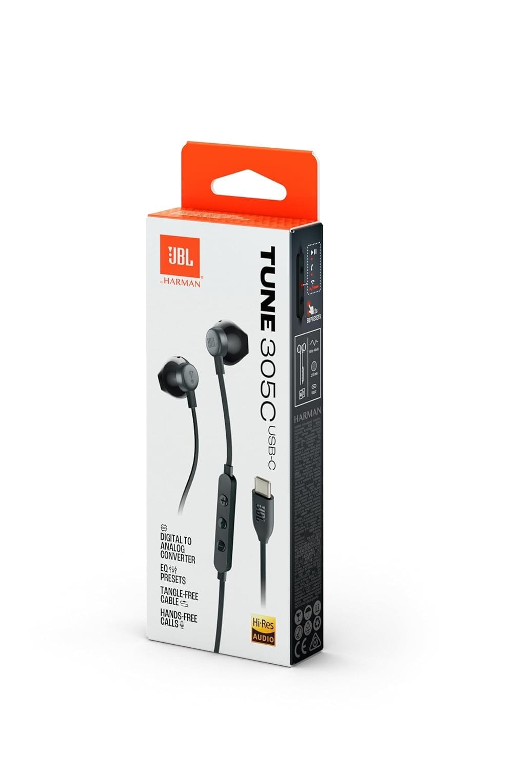 JBL Tune 305 Wired in-Ear Type C Headphones