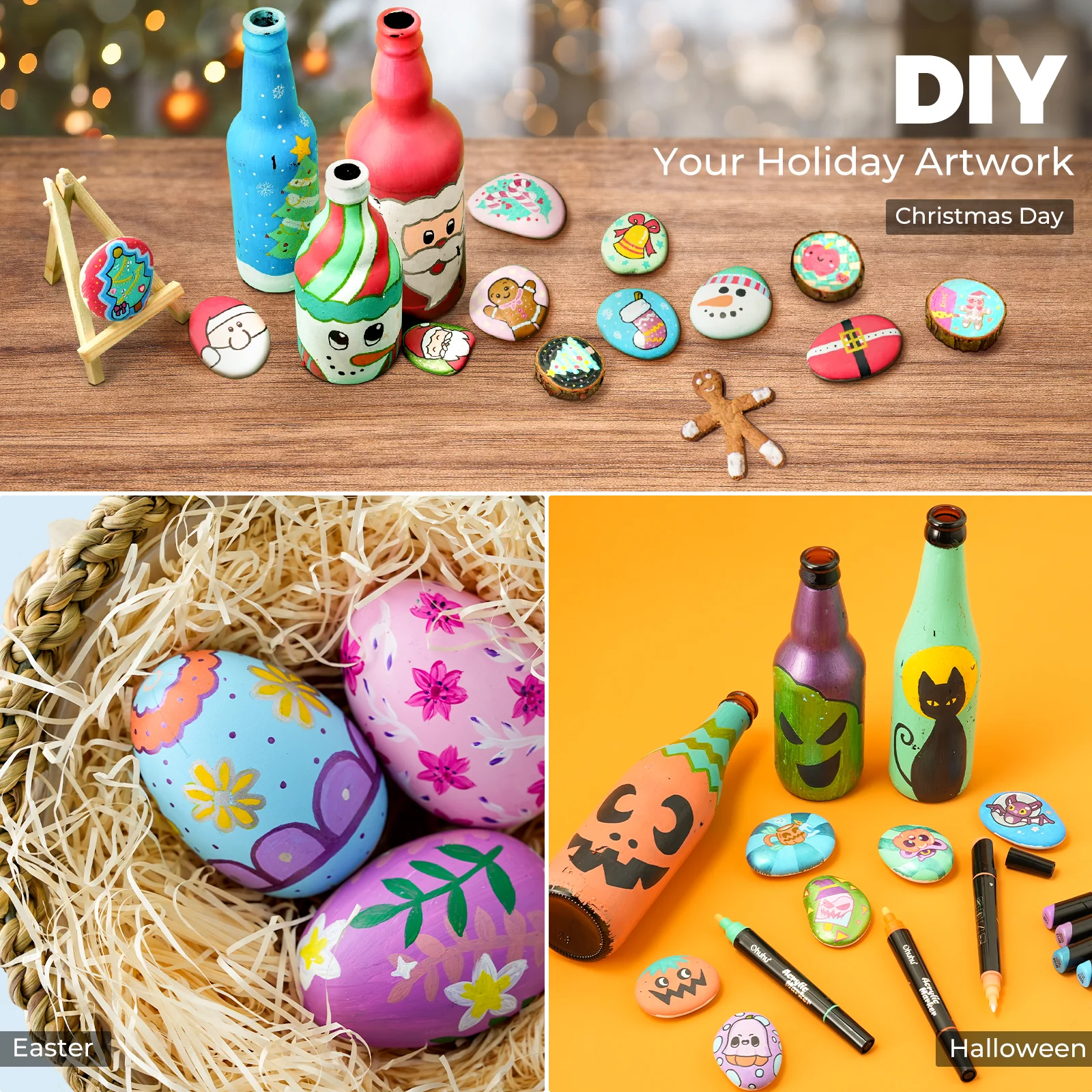 Ohuhu Dual Nib Waterproof Acrylic Pen 30 Colors