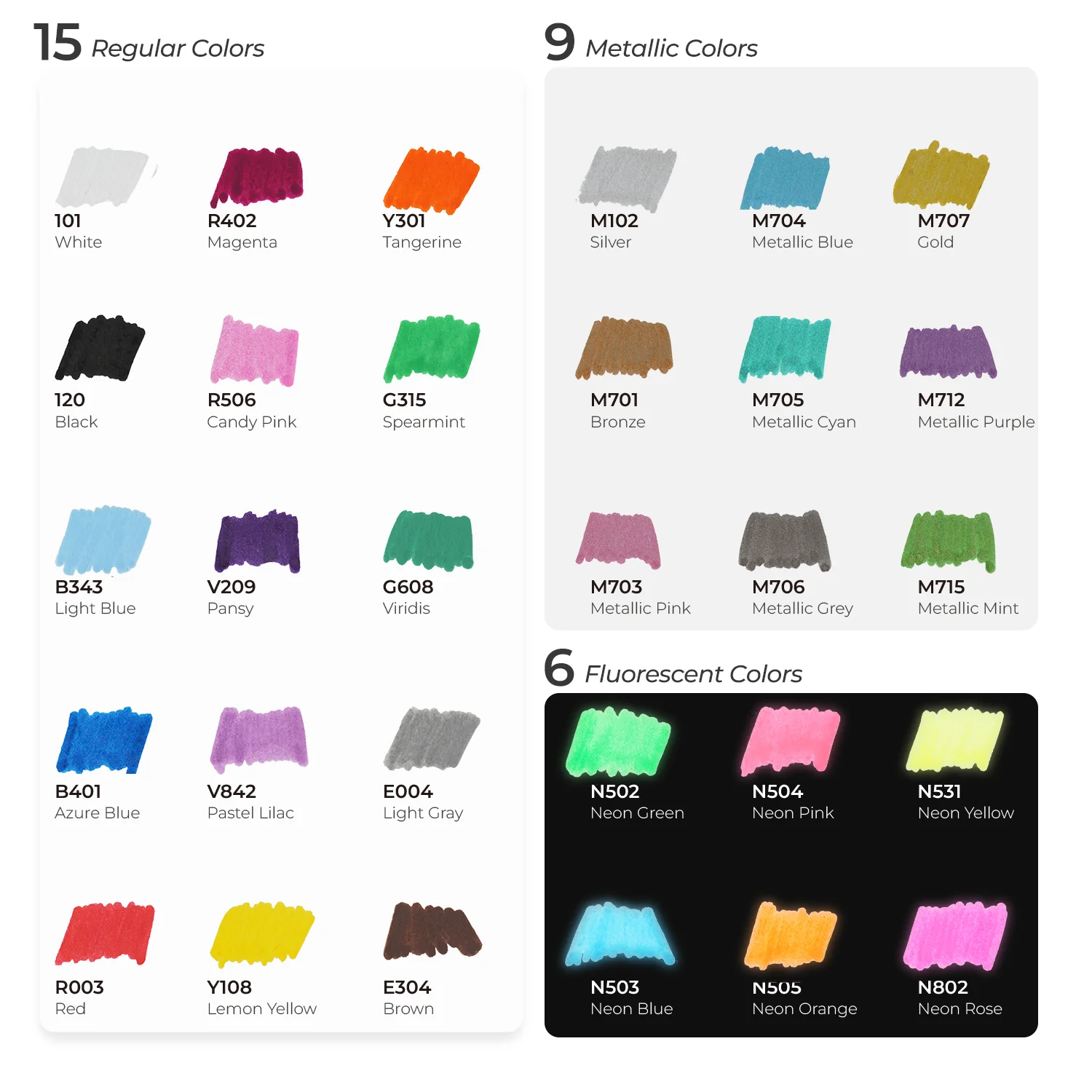 Ohuhu Dual Nib Waterproof Acrylic Pen 30 Colors