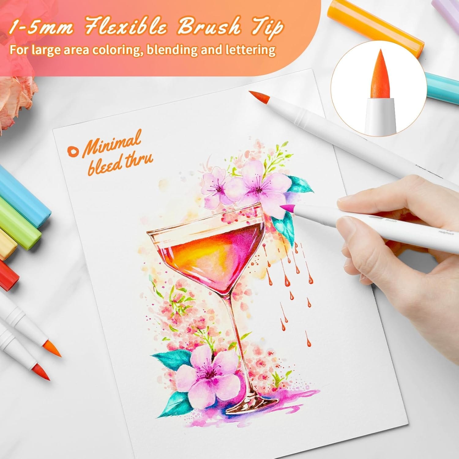 Ohuhu Dual Tips Journal Pens (40 Colors)