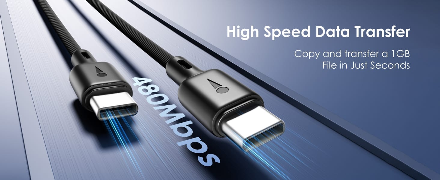 Oraimo FastLine 2 3A Type C to C 1.5M Data Cable (OCD-154CC)