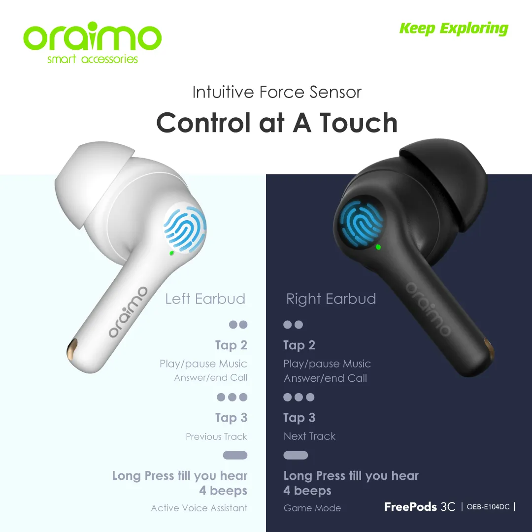 Oraimo FreePods 3C TWS Earphone (OEB-E104DC)
