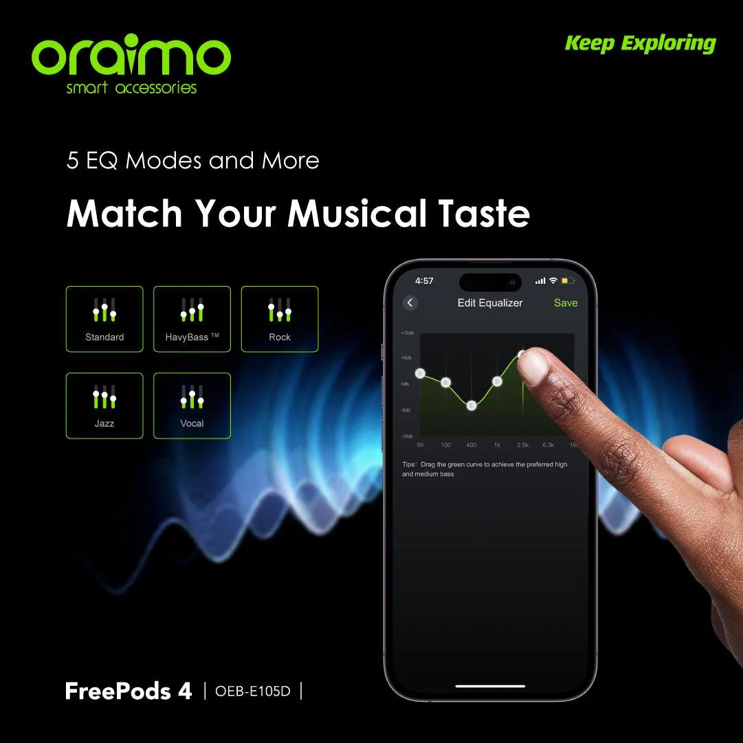 Oraimo FreePods 4 ANC True Wireless Earbuds(OEB-E105D)