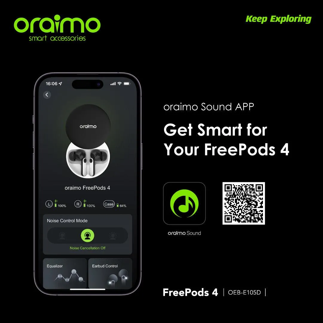 Oraimo FreePods 4 ANC True Wireless Earbuds(OEB-E105D)