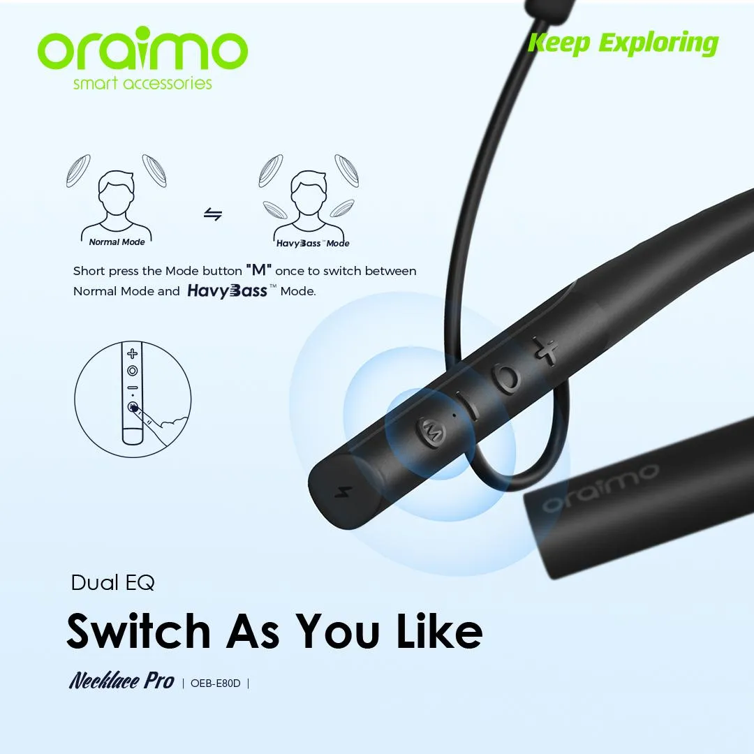 Oraimo Necklace Pro ANC Wireless Headphones-OEB-E80D