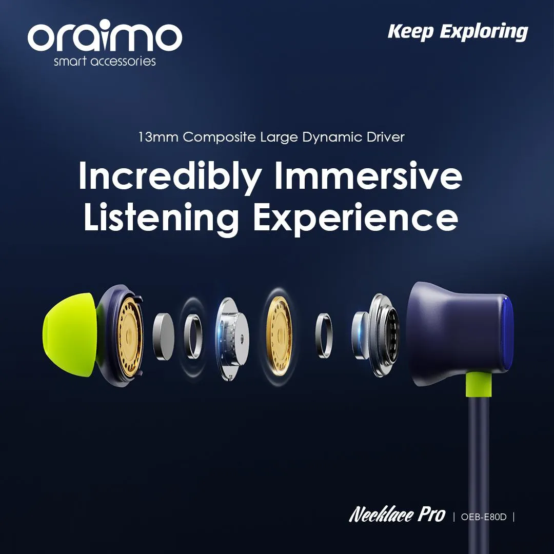 Oraimo Necklace Pro ANC Wireless Headphones-OEB-E80D