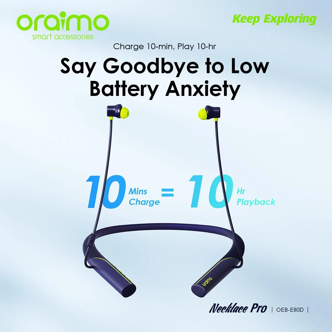 Oraimo Necklace Pro ANC Wireless Headphones-OEB-E80D