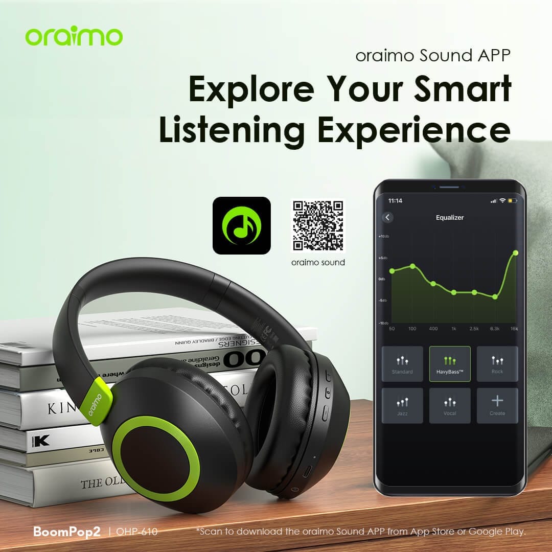 Oraimo OHP-610 BoomPop 2 Wireless Headphones