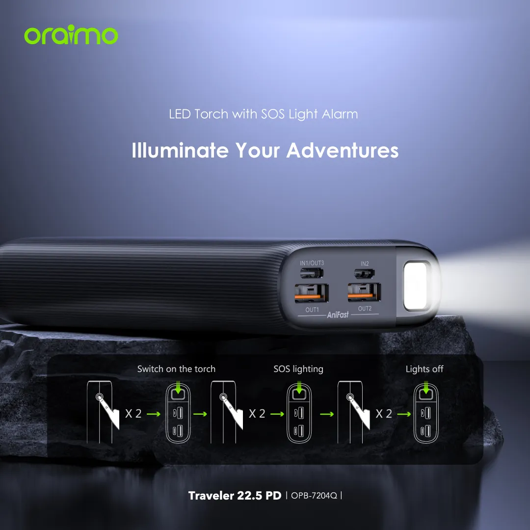 Oraimo OPB-7204Q 22.5W Super Fast 20000mAh Power Bank