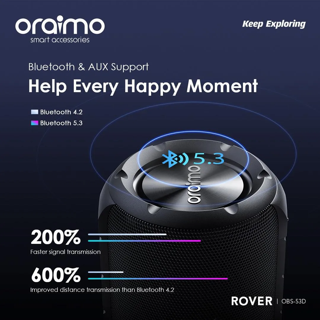 Oraimo Rover OBS-53D RGB Portable Wireless Speaker