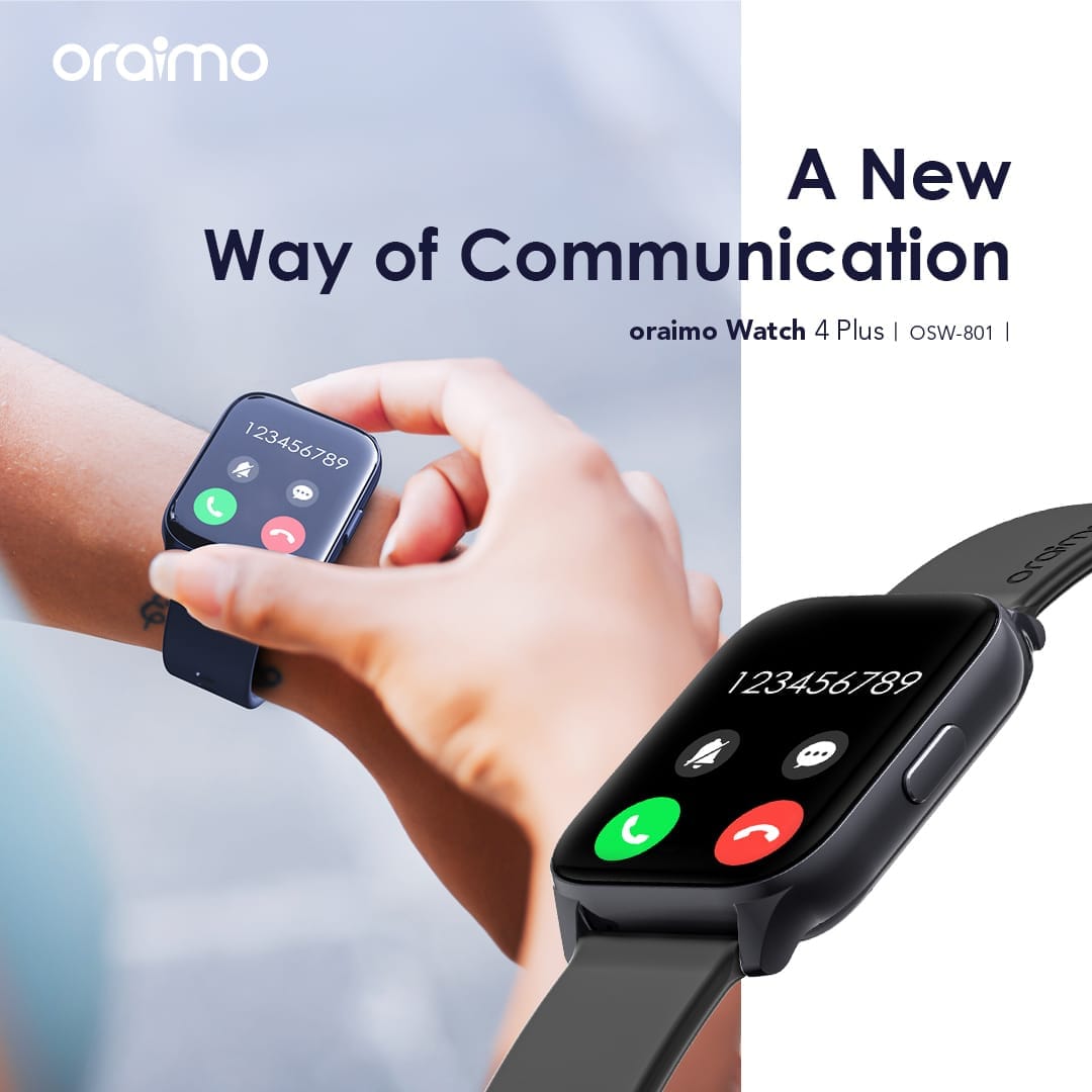 Oraimo Watch 4 Plus BT Calling Smart Watch (OSW-801)