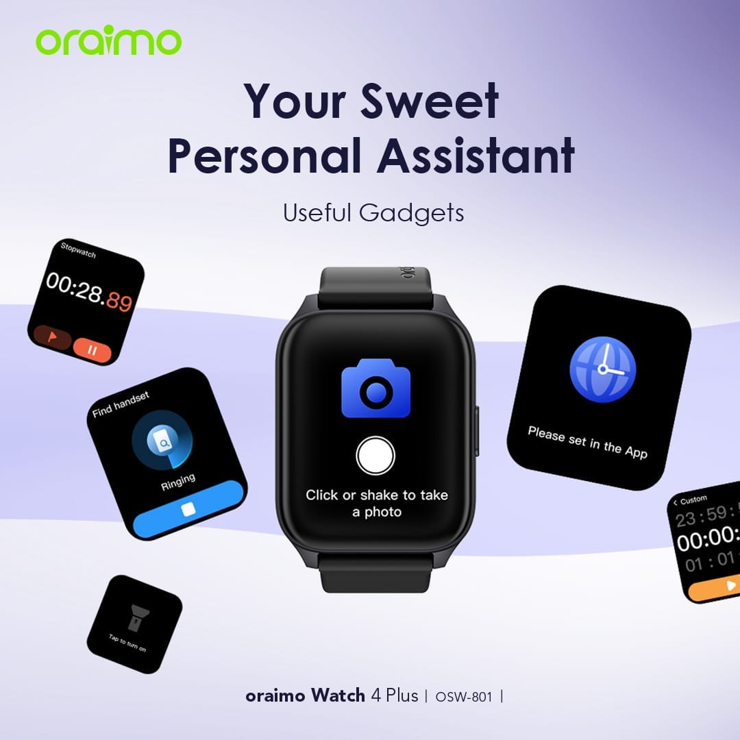 Oraimo Watch 4 Plus BT Calling Smart Watch (OSW-801)