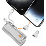 SHARGE Flow Mini 5000mAh 12W Power Bank with Lighting and Type-C Connector and Built-in Type-C Cable