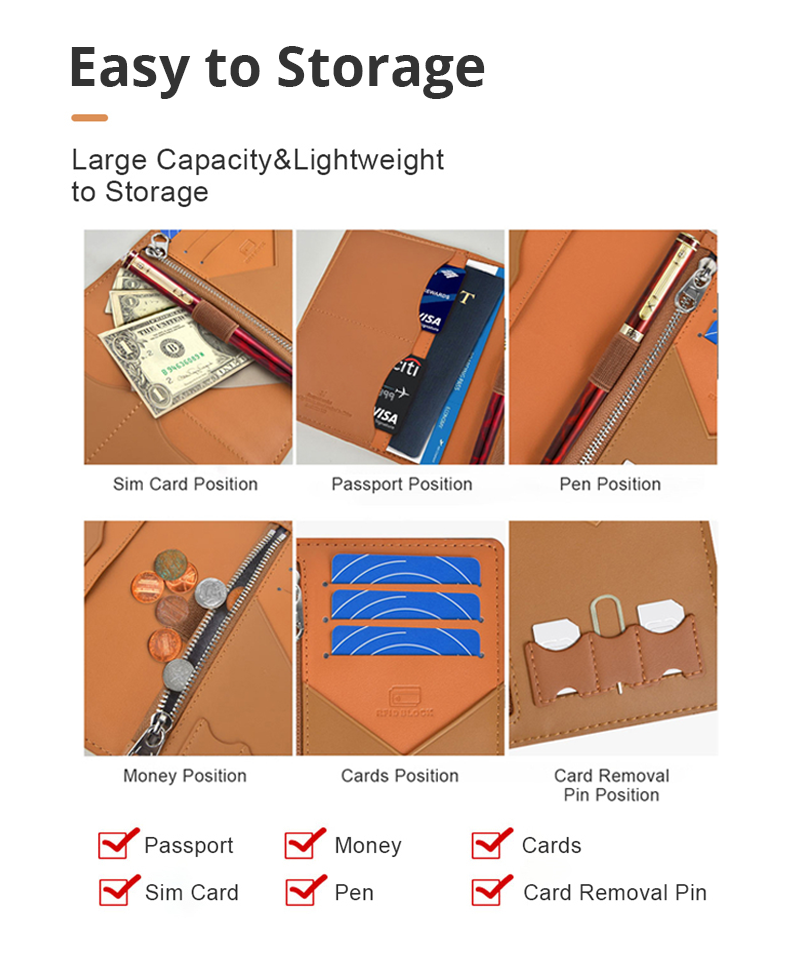 WiWU Ambassador Passport Wallet for Cards Papers Airline Tickets