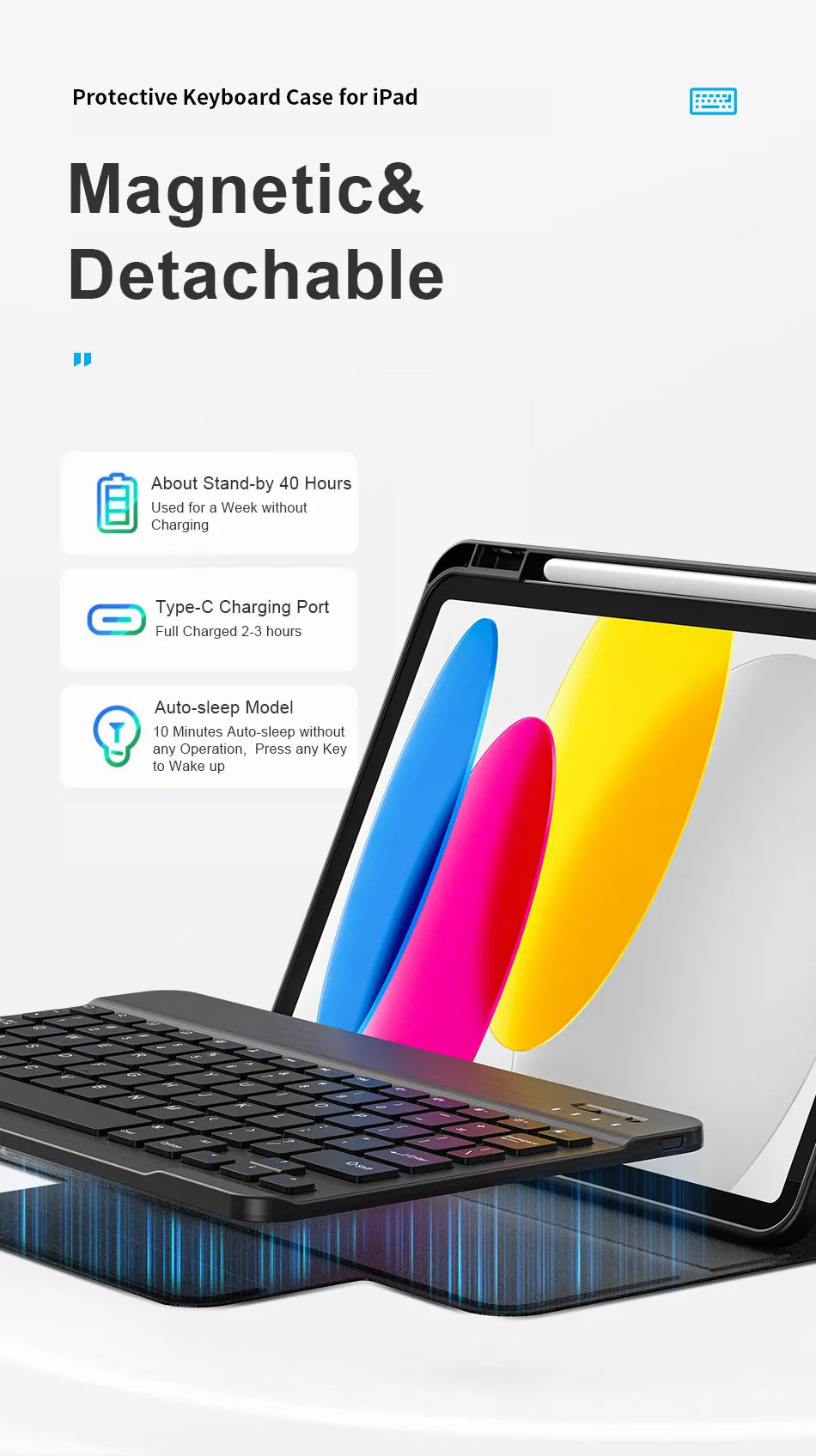 WiWU Protective Keyboard Case for iPad 10.9 11 Inch