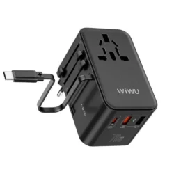 WiWU Wi-UA004 70W GaN Charger Universal Adapter with Built-in Type-C Cable