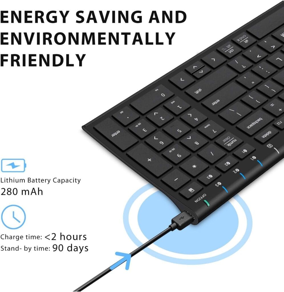 iClever BK10 Bluetooth Keyboard - Gears Wheel