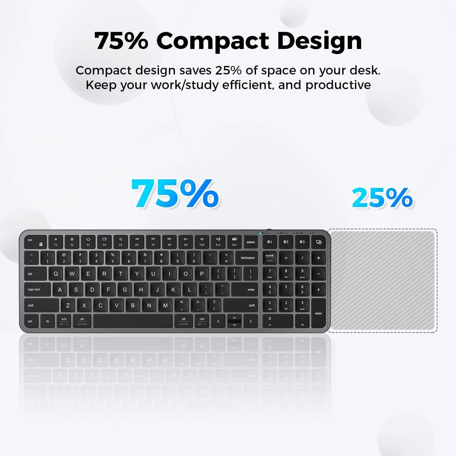 iClever BK20 Compact Size Multi-Deivice Bluetooth Keyboard