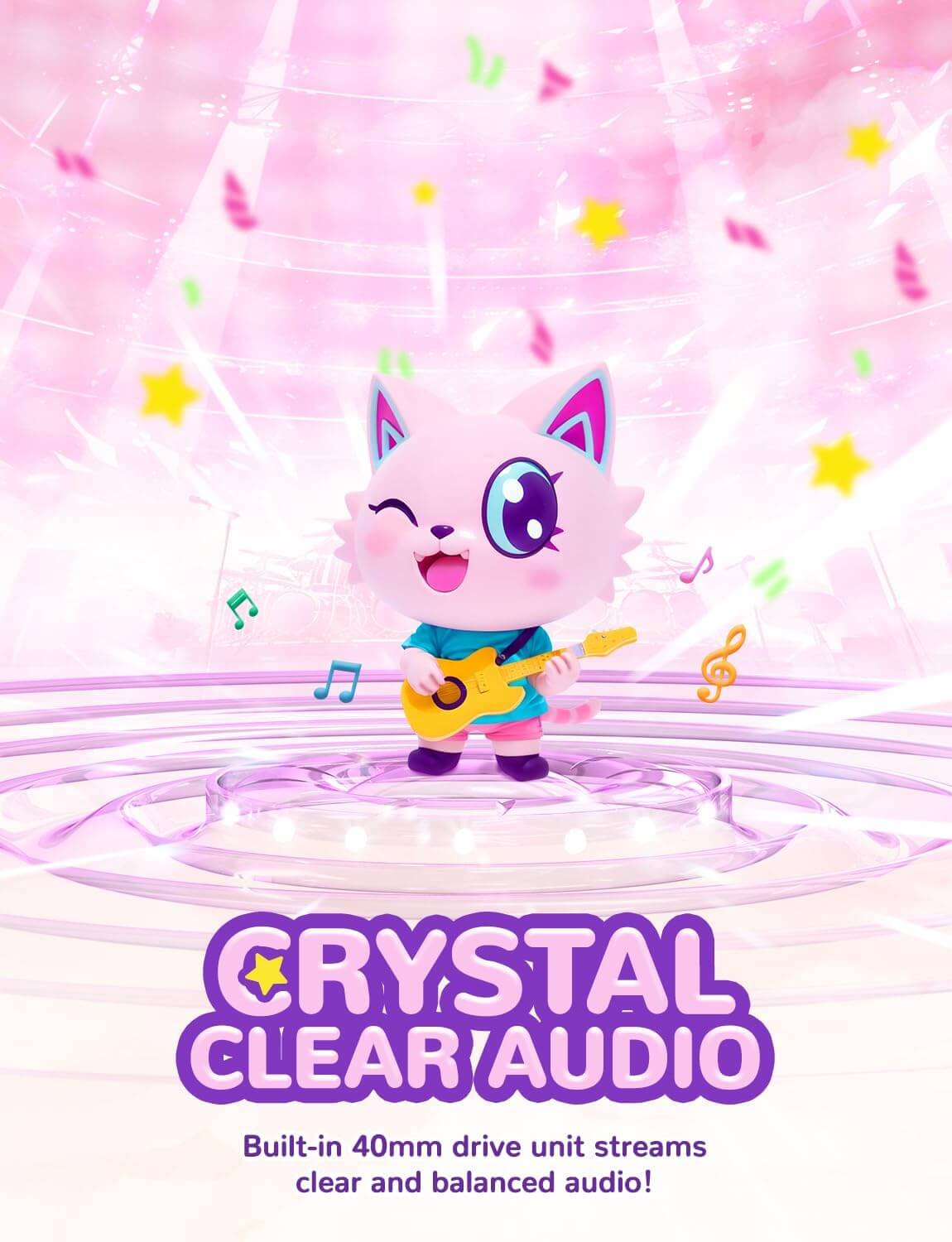 iClever HS25 Cat Ear Kids Headphones