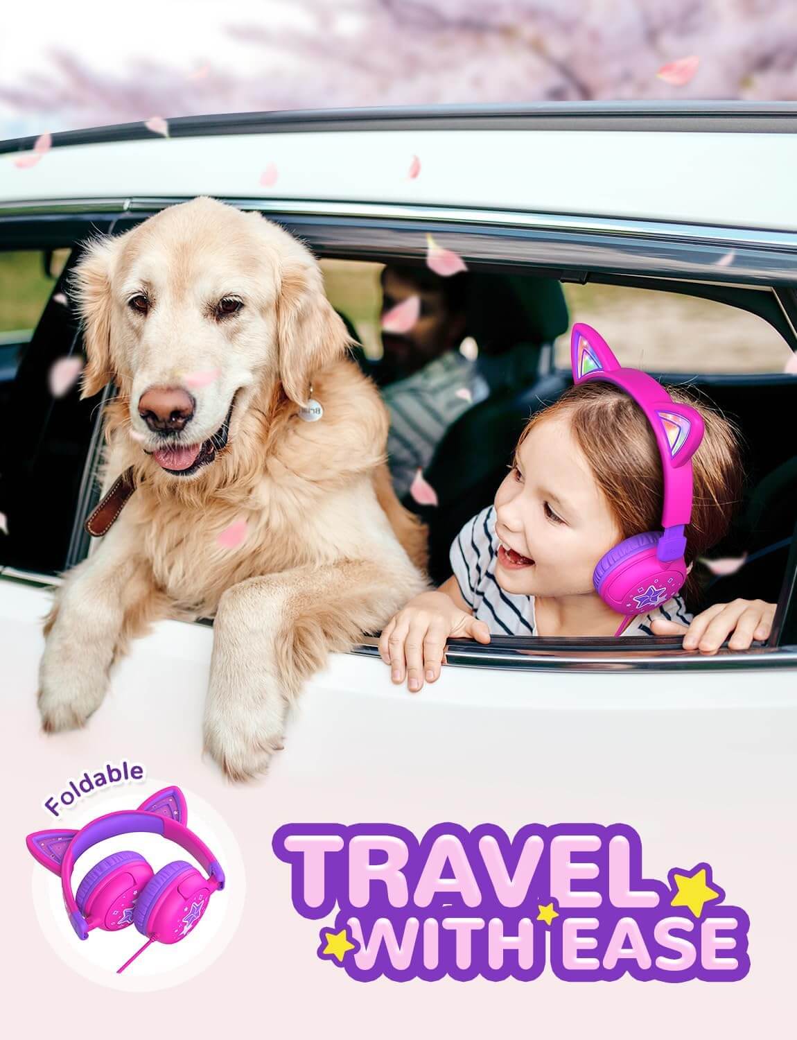 iClever HS25 Cat Ear Kids Headphones