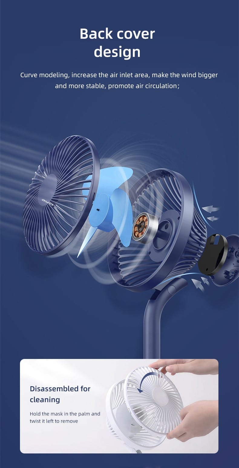 Awei F21 Mini Storm Rechargeable Adjustable Fan