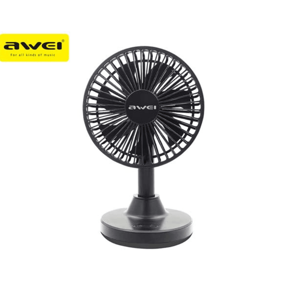 Awei F29 Mini Desktop Oscillating Rechargeable Fan (1) Awei F29 Mini Desktop Oscillating Rechargeable Fan