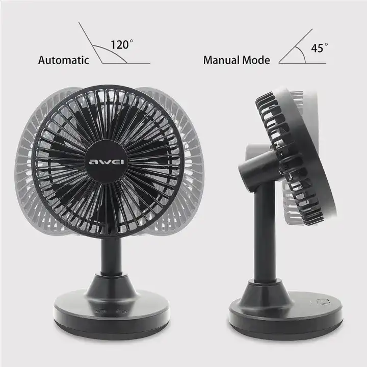 Awei F29 Mini Desktop Oscillating Rechargeable Fan
