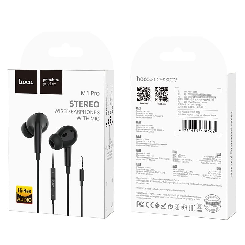 Hoco M1 Pro 3.5mm Wired Earphones with Mic