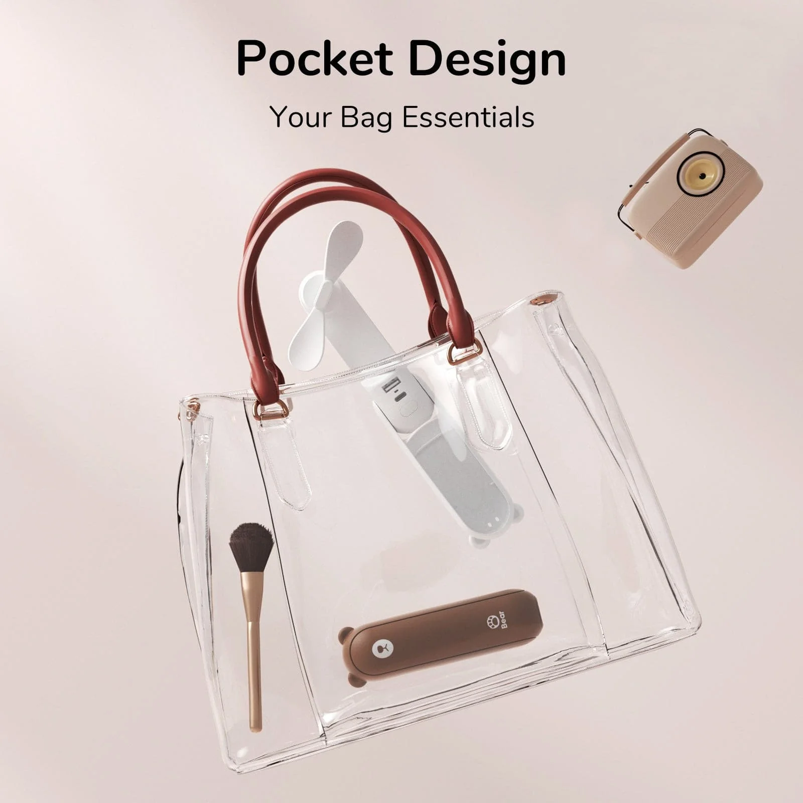 JISULIFE F8X Mini Fan Portable Fan